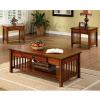 3 Piece Mission Oak Coffee and Side Table Set